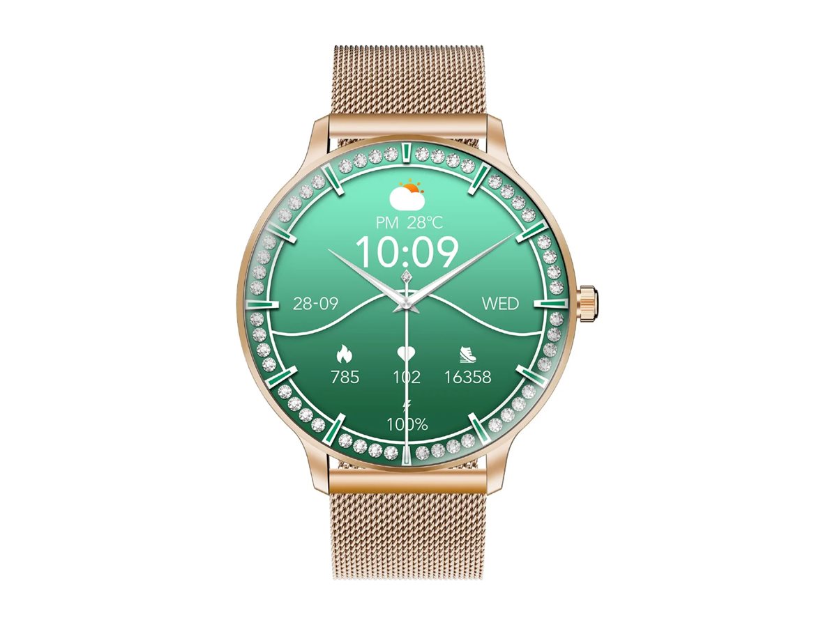 Promate XWatch-US13 smart watch with strap, 128 MB, rose gold