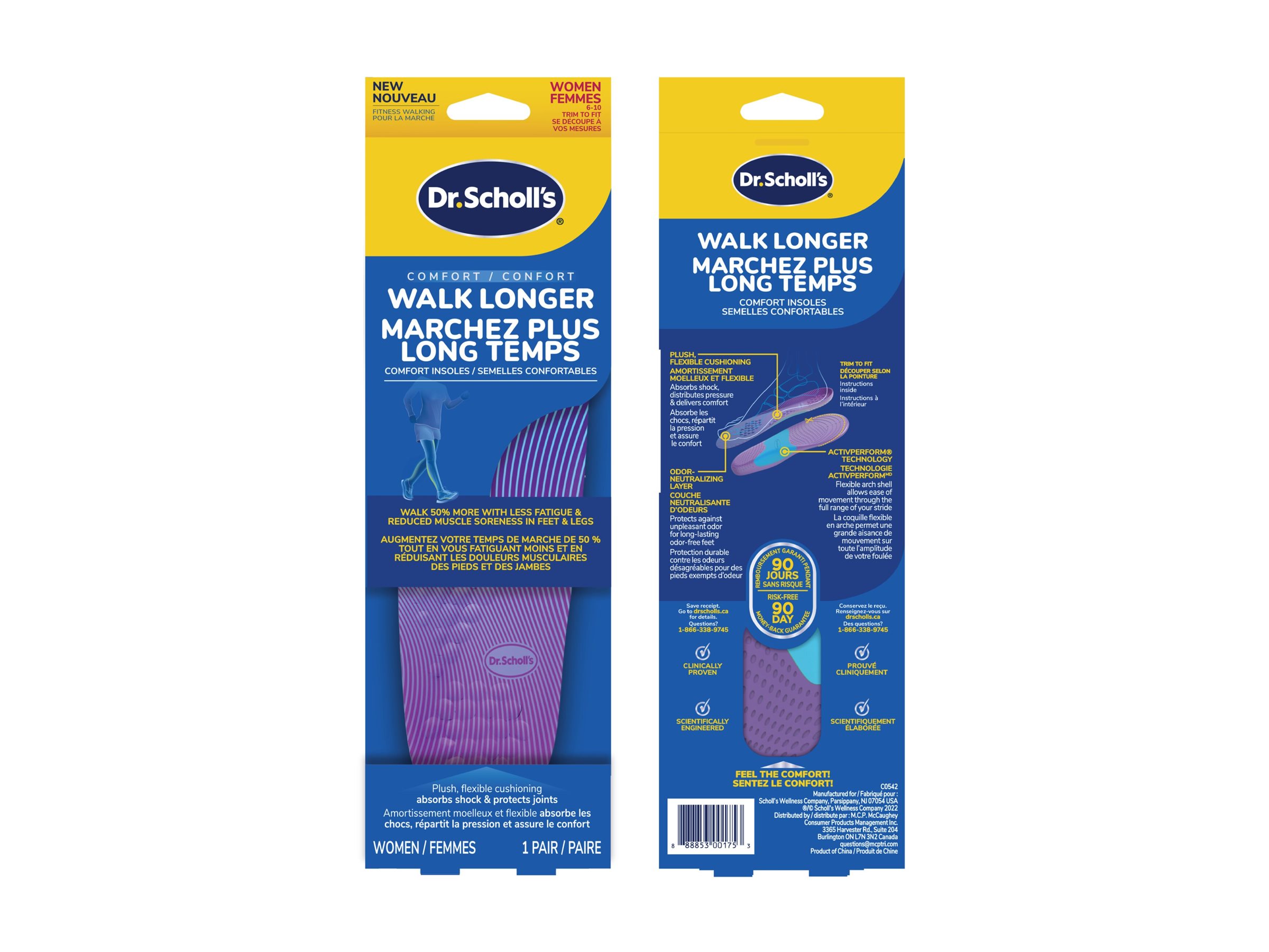 Dr. Scholl's Comfort Walk Longer Insoles - Men's - 8-14