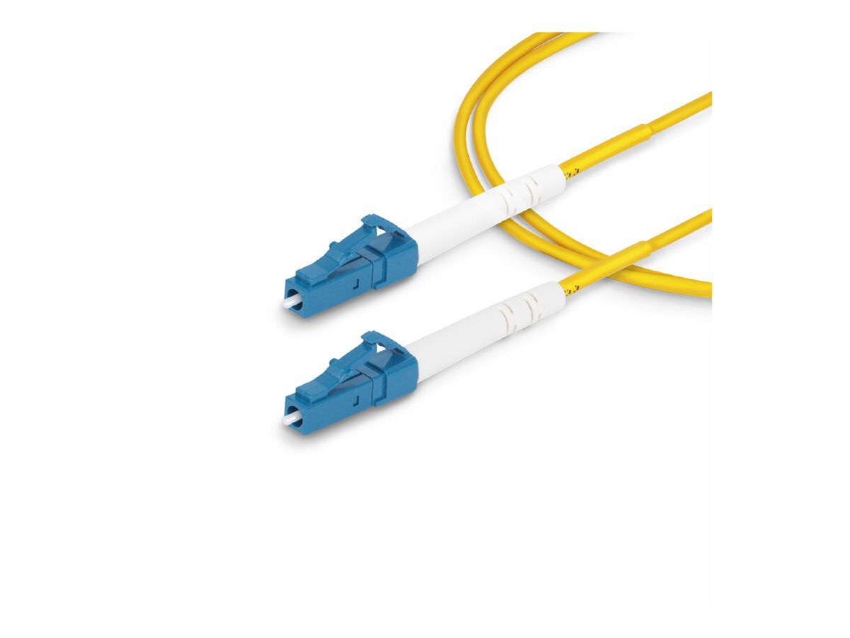 StarTech.com 2m (6.6ft) LC to LC (UPC) OS2 Single Mode Simplex Fiber Optic Cable, 9/125µm, Laser Optimized, 40G/100G, Bend Insensitive, Low Insertion Loss - LSZH Fiber Patch Cord (SPSMLCLC-OS2-2M) - patch kabel - 2 m - 2 m - žlutá – foto 2