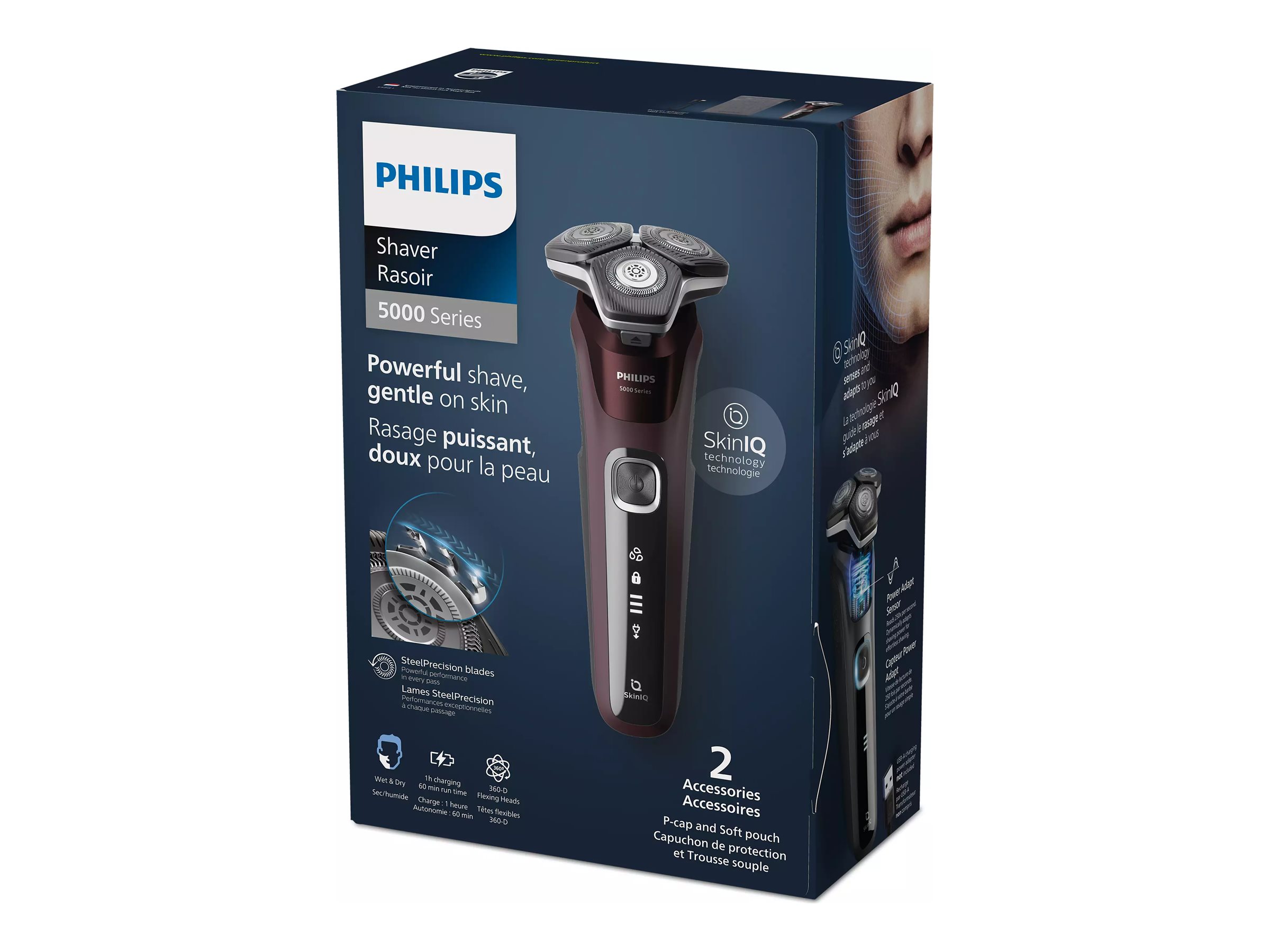 Philips 5000 Series Cordless Shaver - Burgundy Red - S5881/10