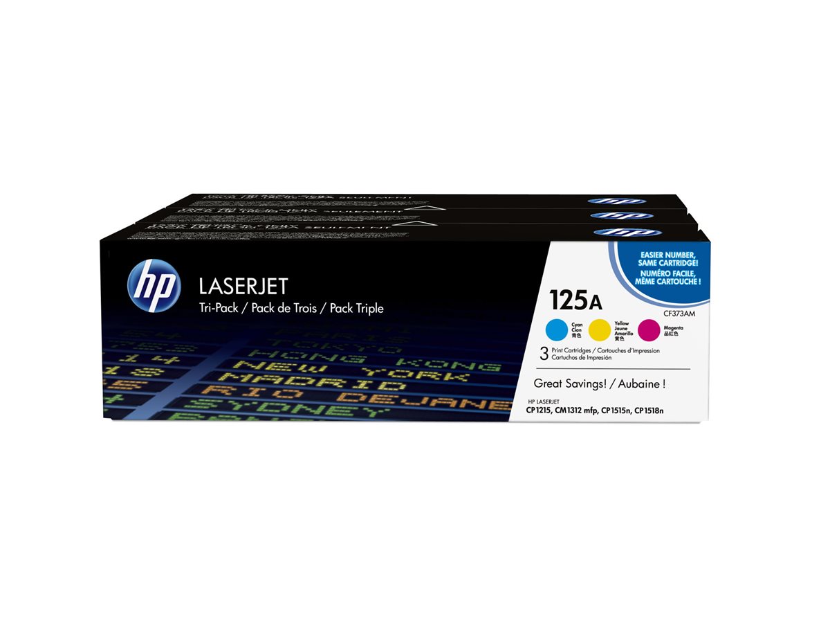 HP 125A CYM Tri-Pack LaserJet Toner Cart