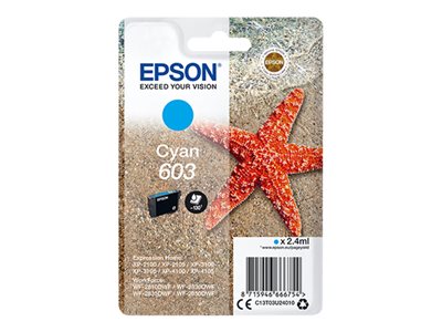 EPSON Singlepack Cyan 603 Ink - C13T03U24020