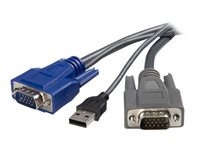 StarTech.com 10 ft Ultra-Thin USB VGA 2-in-1 KVM Cable (SVUSBVGA10) Kabel til tastatur / video / mus (KVM)