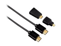Hama High Speed Video / audio / netværk / serialkabelsæt HDMI 1.5m Sort