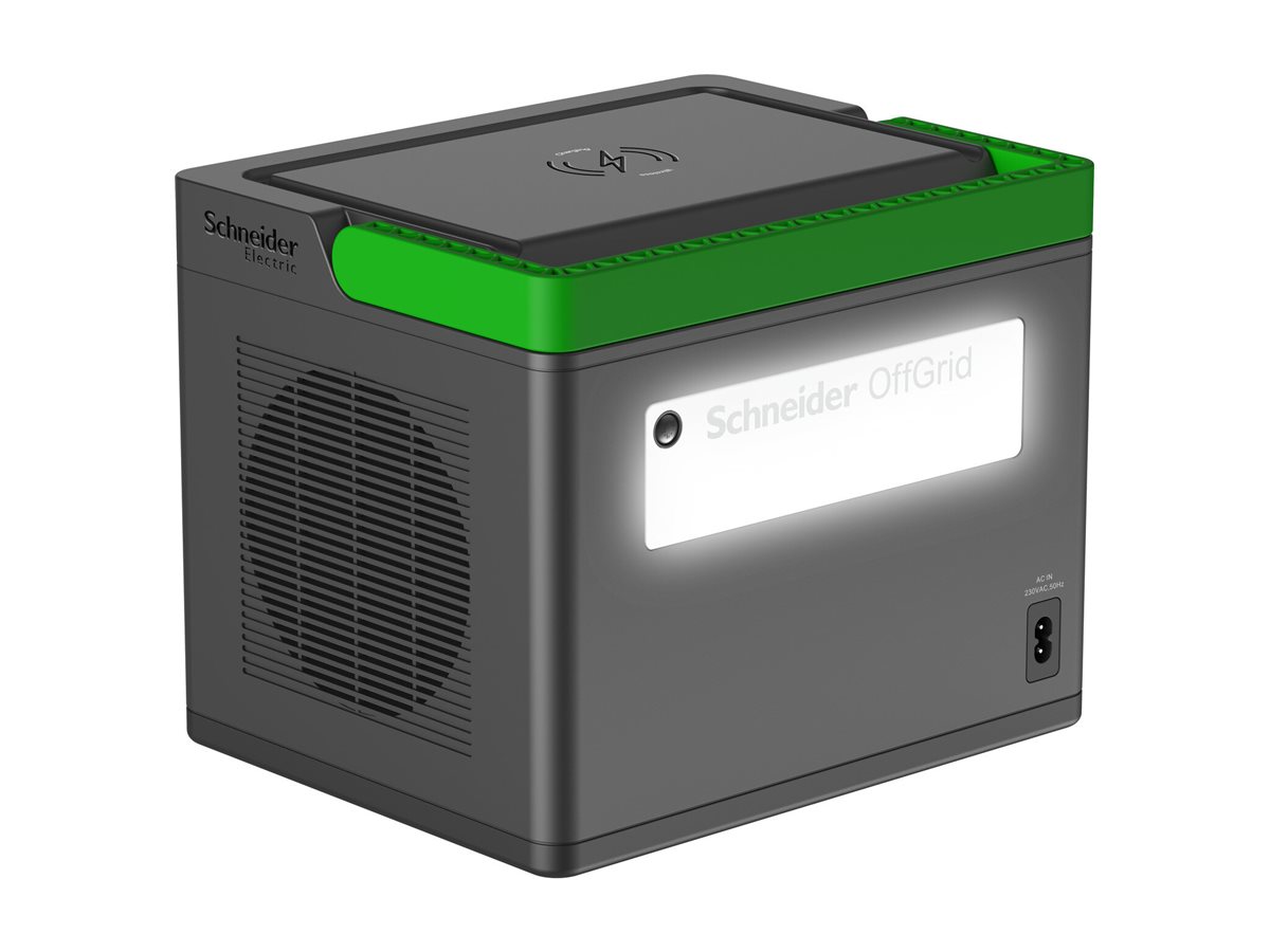 Schneider OffGrid 730 - přenosná napájecí stanice - LCD, 2 zásuvky BS1363, sinusový průběh, 3 USB-A, 2 USB-C, bezdrátová nabíječka - 700 Watt - Li-Ion - 738 Wh – foto 4