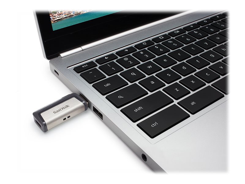 SanDisk Ultra Dual - clé USB - 128 Go (SDDDC2-128G-G46)