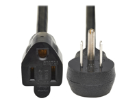 Eaton Tripp Lite Series Power Extension Cord, Right-Angle NEMA 5-15P to NEMA 5-15R - 13A, 120V, 16 AWG, 15 ft. (4.6 m), Black