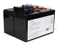 BTI - Batterie d'onduleur (équivalent à : APC RBC48) - 12 V - 2 x batterie 