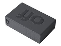 Lexon Flip+ Radio-Controlled Reversible LCD Alarm Clock - Rubber Dark Grey - LR150G3