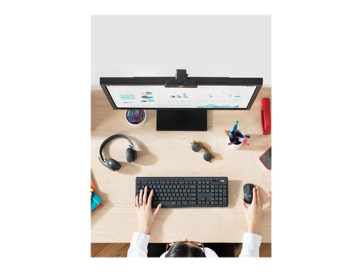 Logitech MK295 Silent - klávesnice a sada myši - portugalská - grafit Vstupní zařízení – foto 8