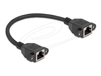 DeLOCK CAT 6a S/FTP 25cm Netværkskabel Sort