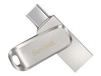 SanDisk Ultra Dual Drive Luxe 256GB USB 3.1 Gen 1 / USB-C Sølv