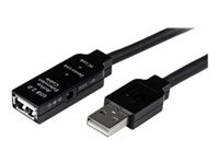 StarTech.com Câble Répéteur USB 15 m - Rallonge USB Actif - Câble d'Extension USB -  1x USB A Mâle - 1x USB A Femelle