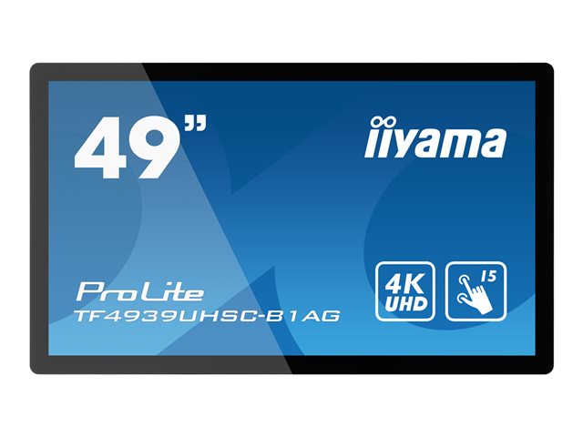 Iiyama Prolite Tf4939uhsc B1ag 49 Led Backlit Lcd Display 4k For Digital Signage Interactive Communication