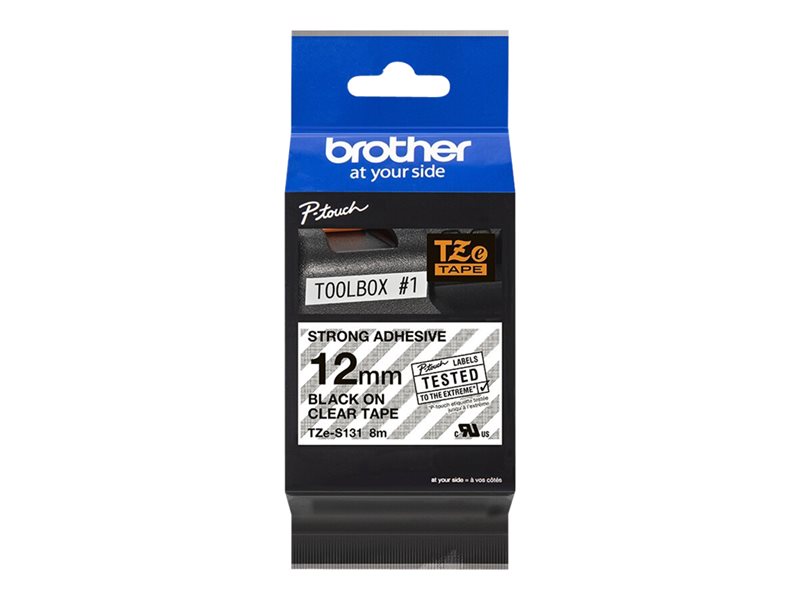 BROTHER TZE-S131 Noir/Clair 12mm 8m