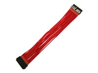 Nanoxia Strøm 24 pin ATX (female) - Strøm 24 pin ATX (male) Rød 30cm Forlængerkabel til strøm