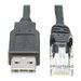 Tripp Lite USB Type-A to RJ45 Rollover Console Cable, M/M, Black