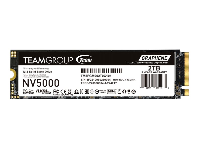 Team Group NV5000 SSD 2 TB PCIe 4.0 x4 Product shot Front 79500