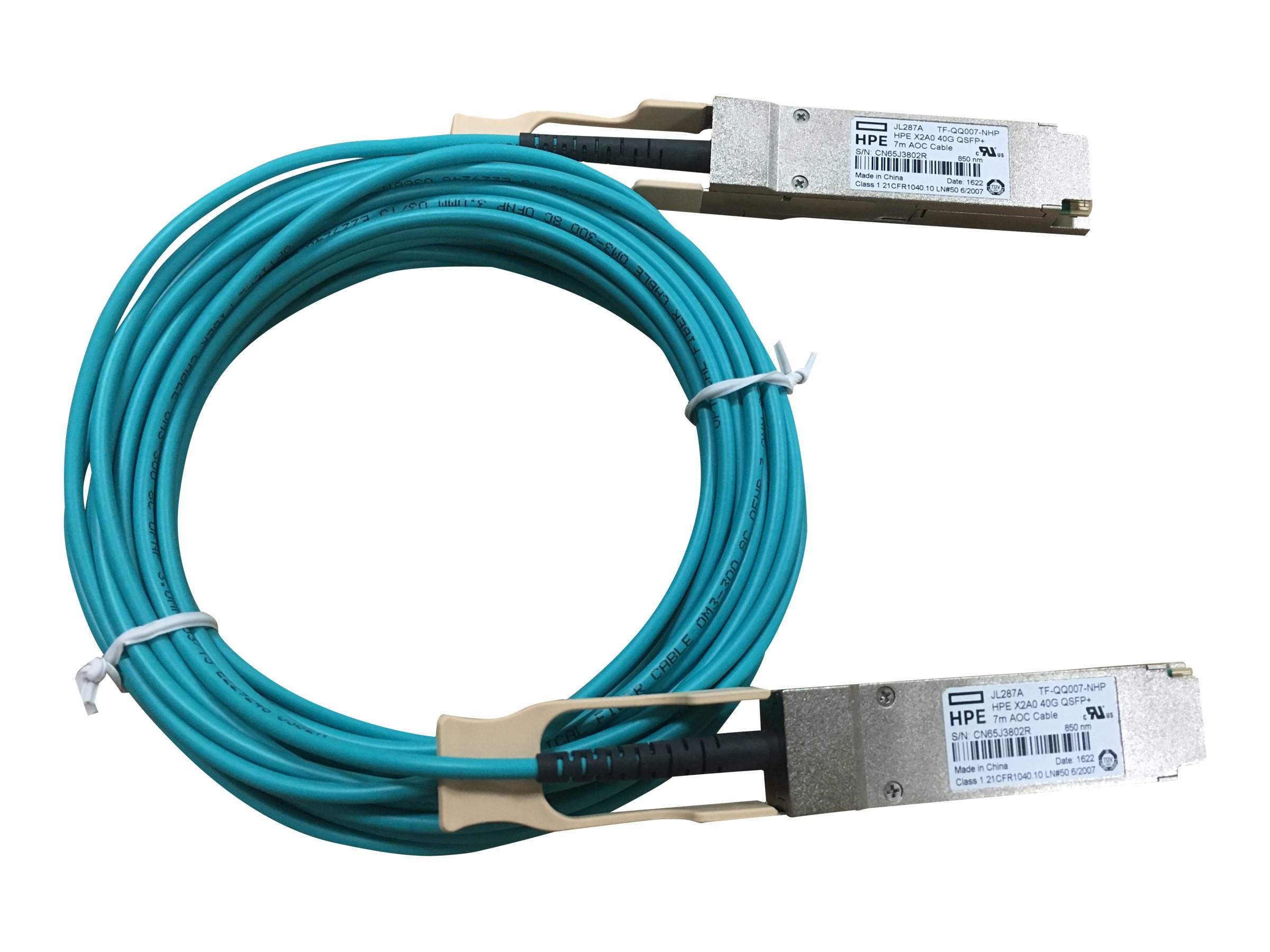 HPE X2A0 40G QSFP+ 7m AOC Cable