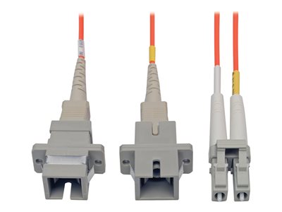Tripp Lite 0.3M Duplex Multimode Fiber Optic 62.5/125 Adapter LC/SC M/F 1ft 1' 0.3 Meter