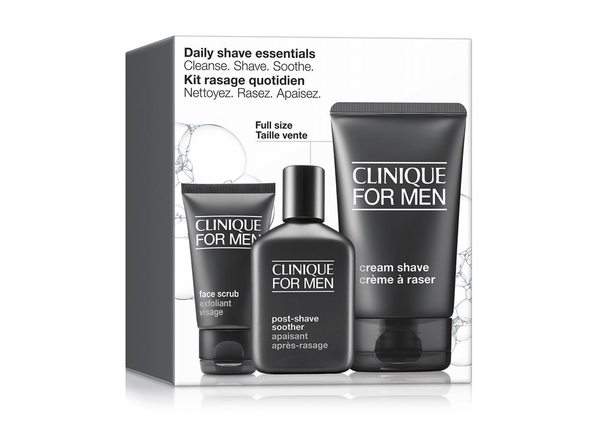 Clinique For Men Daily Shave Essentials Skin Care Set - 3 piece