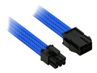 Nanoxia Single Sleeve 6 pin PCI Express-strøm (male) - 6 pin PCI Express-strøm (female) Blå 30cm Forlængerkabel til strøm
