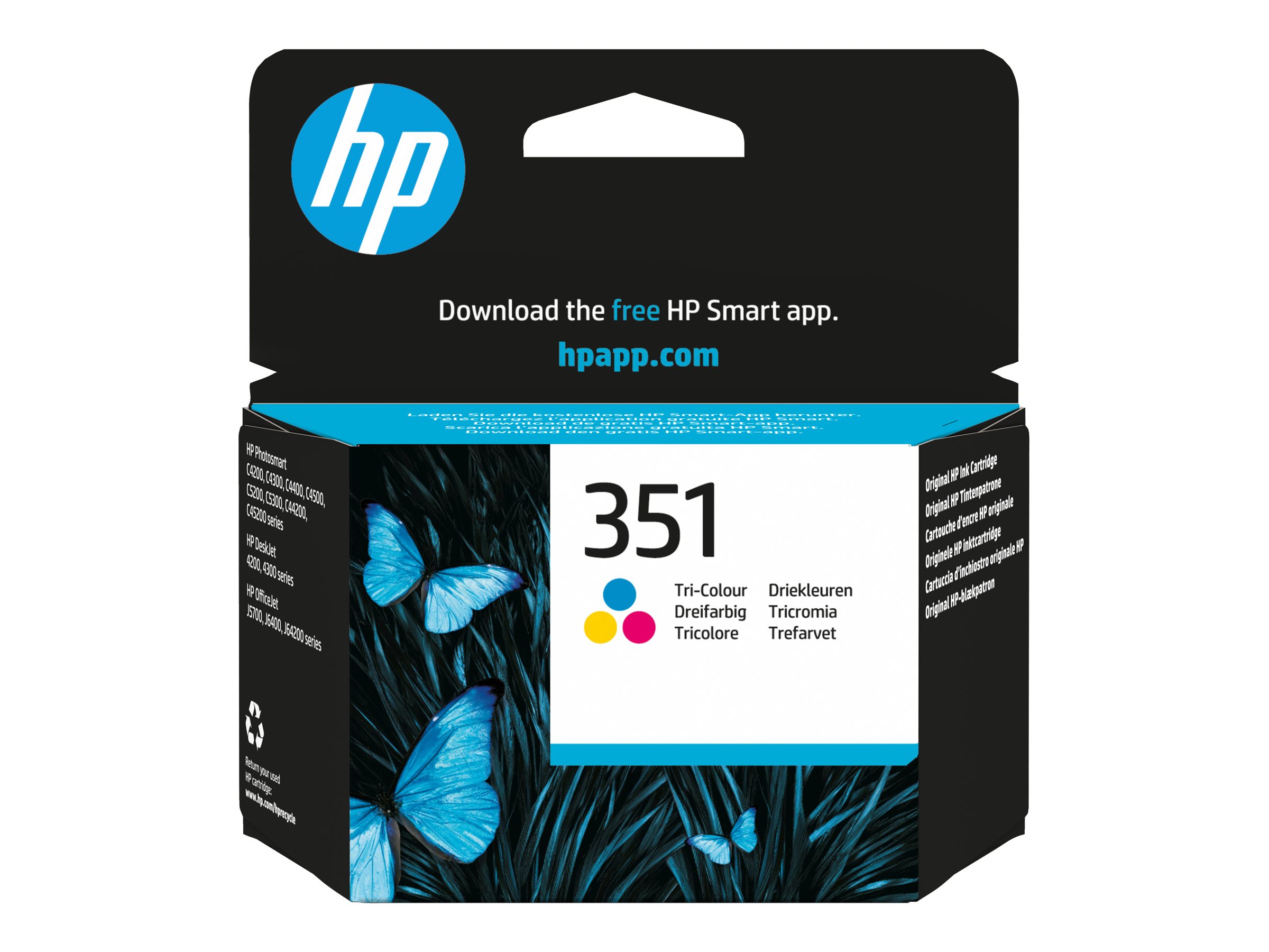 Hp 351 Colour Cyan Magenta Yellow Original Ink Cartridge