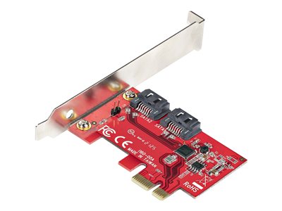 Shop | StarTech.com SATA PCIe 2 Port PCIe SATA Expansion card, 6Gbps SATA Card, Full/Low Profile, PCI to SATA Adapter, SATA Controller Card - PCIe to SATA Converter -