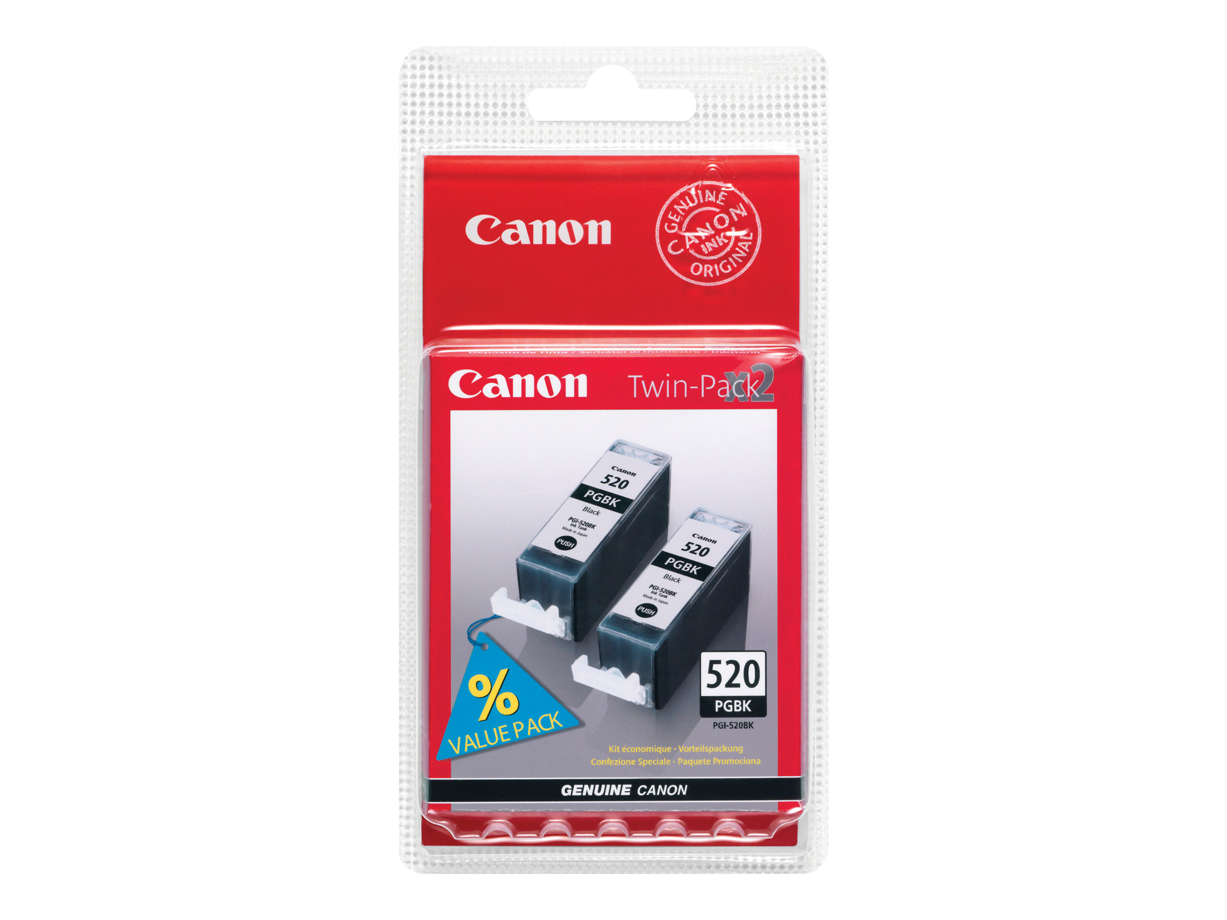 Canon PGI 520BK Twin Pack Sort 341 sider Blækbeholder