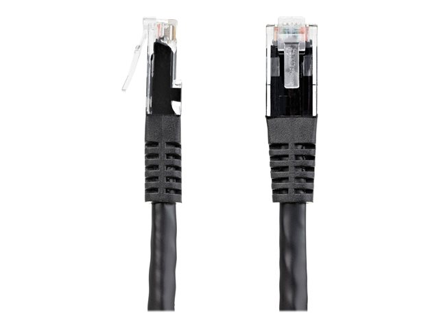 StarTech.com 6ft CAT6 Ethernet Cable, 10 Gigabit Molded RJ45 650MHz 100W PoE Patch Cord, CAT 6 10GbE UTP Network Cable with Strain Relief, Black, Fluke Tested/Wiring is UL Certified/TIA - Category 6 - 24AWG (C6PATCH6BK)