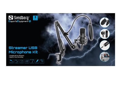 SANDBERG Streamer USB Microphone Kit