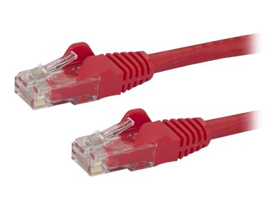 StarTech.com 100ft CAT6 Ethernet Cable, 10 Gigabit Snagless RJ45 650MHz 100W PoE Patch Cord, CAT 6 10GbE UTP Network Cable w/Strain Relief, Red, Fluke Tested/Wiring is UL Certified/TIA