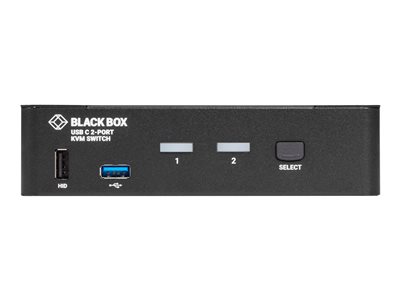 Optimaal tij Oppervlakkig Black Box USB-C 4K KVM Switch, 2-Port - KVM switch - 2 ports - TAA Compliant