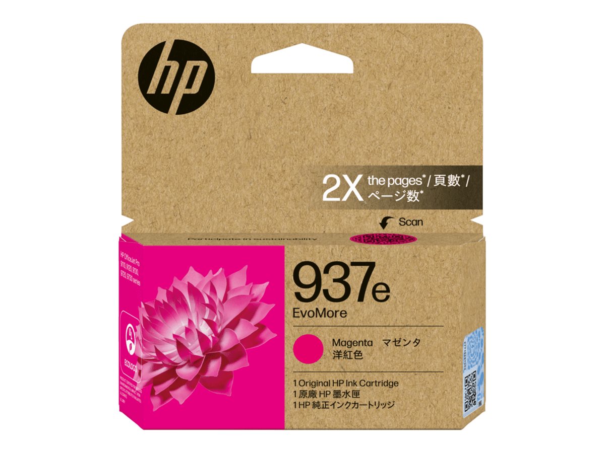 HP 937e EvoMore magenta original ink Usage / lifestyle Multi-angle 72520