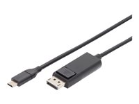 DIGITUS 24 pin USB-C han -> 20 pin DisplayPort han 2 m Sort