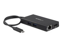 StarTech.com USB-C Multiport Adapter, USB-C Travel Docking Station with 4K HDMI, 60W Power Delivery Pass-Through, Ethernet (GbE), 2x USB-A 3.0 Hub, Portable Mini USB Type-C Dock for Laptop - Portable USB-C Dock (DKT30CHPD) - Adapter