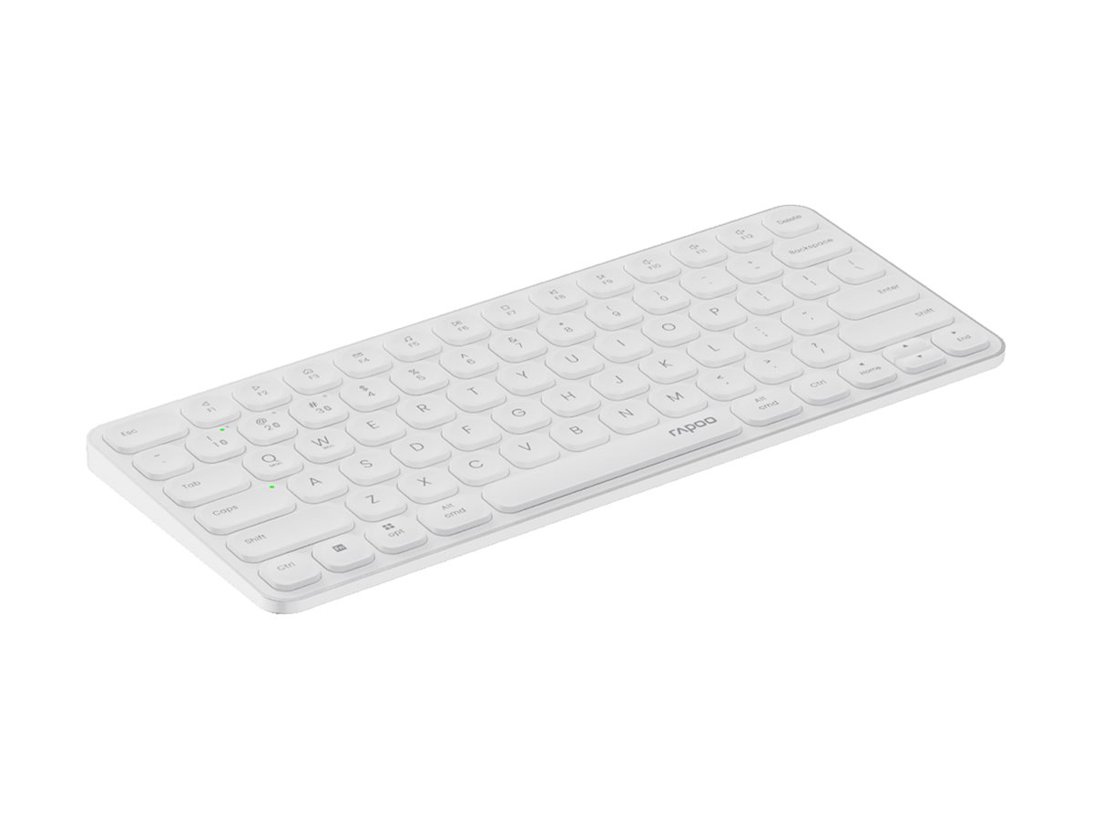 Rapoo E9050L keyboard multi-mode ultra-slim compact white Input Product shot Front 79800