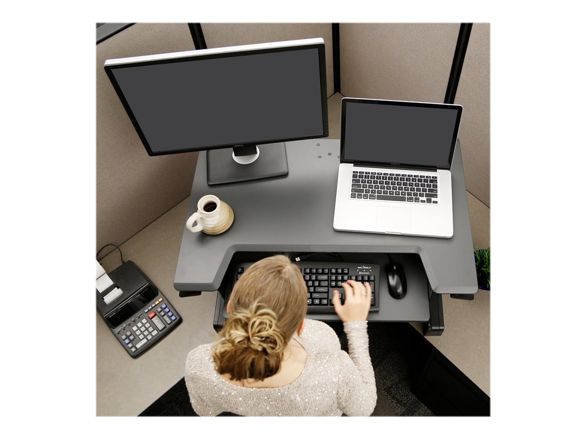 Ergotron WorkFit-T Medium - nástavec na stůl - tmavě šedá - černá, šedá – foto 2