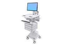 Ergotron StyleView Cart with LCD Pivot, SLA Powered, 3 Drawers cart - open architecture - for LCD display / keyboard / mouse / CPU / notebook / barcode scanner - TAA Compliant