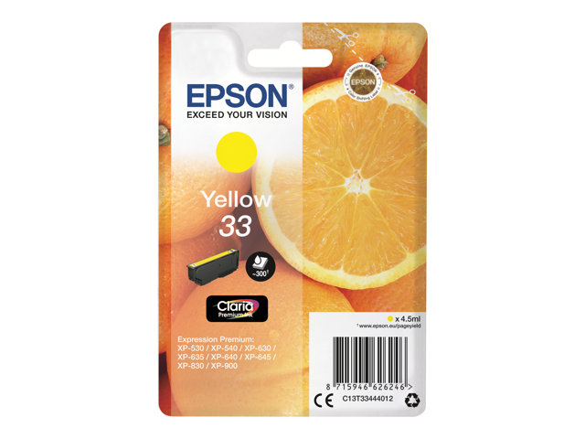 Image of Epson 33 - yellow - original - ink cartridge
