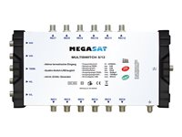 Megasat Multiswitch 5/12 Satelit / jordisk signal multikontakt Sort Hvid