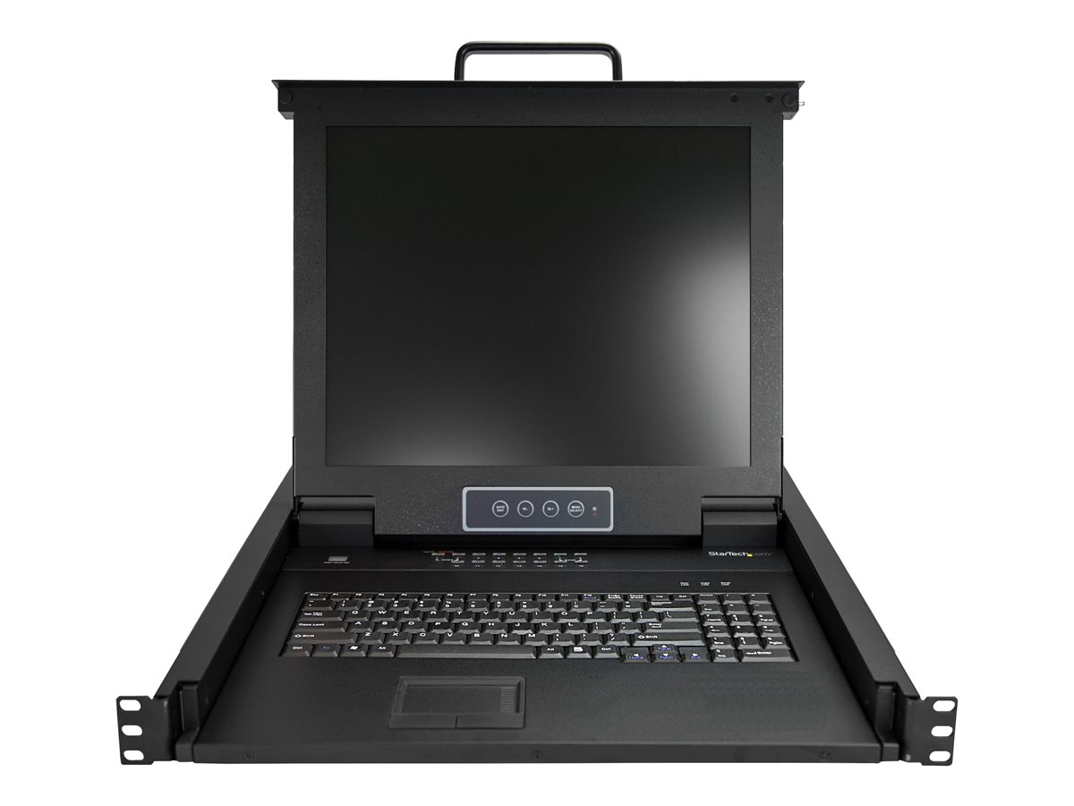 StarTech.com 16 Port Rackmount KVM Console w/ Cables - Integrated KVM Switch w/ 17" LCD - 1U LCD KVM Drawer 50000 MTBF - USB + VGA Support (RKCONS1716K) - KVM konzole - 17" – foto 2