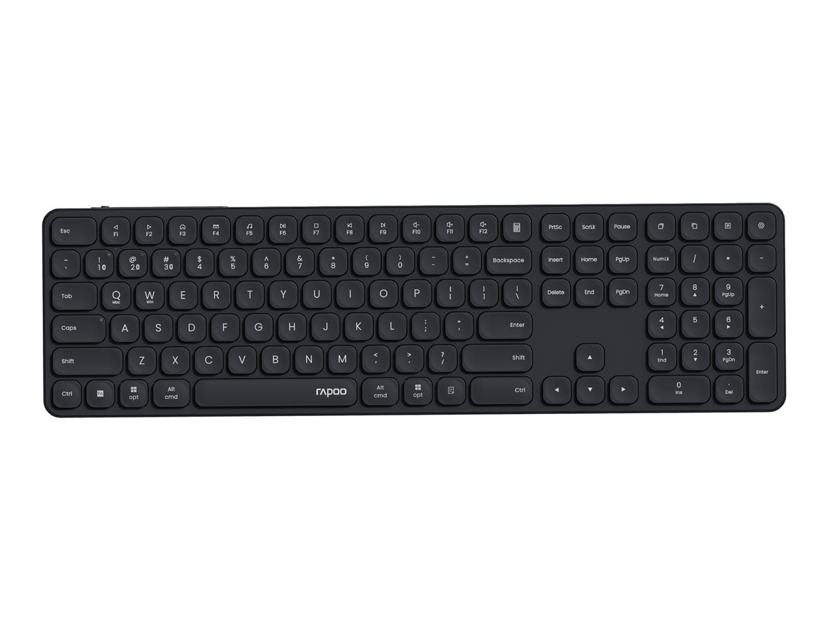 Rapoo E9550L keyboard multi-mode ultra-slim 100% full size white Input Product shot Front 79800