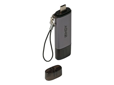 LINDY USB 3.2 Kartenleser, Typ C & A, SD/Micro SD - 43335
