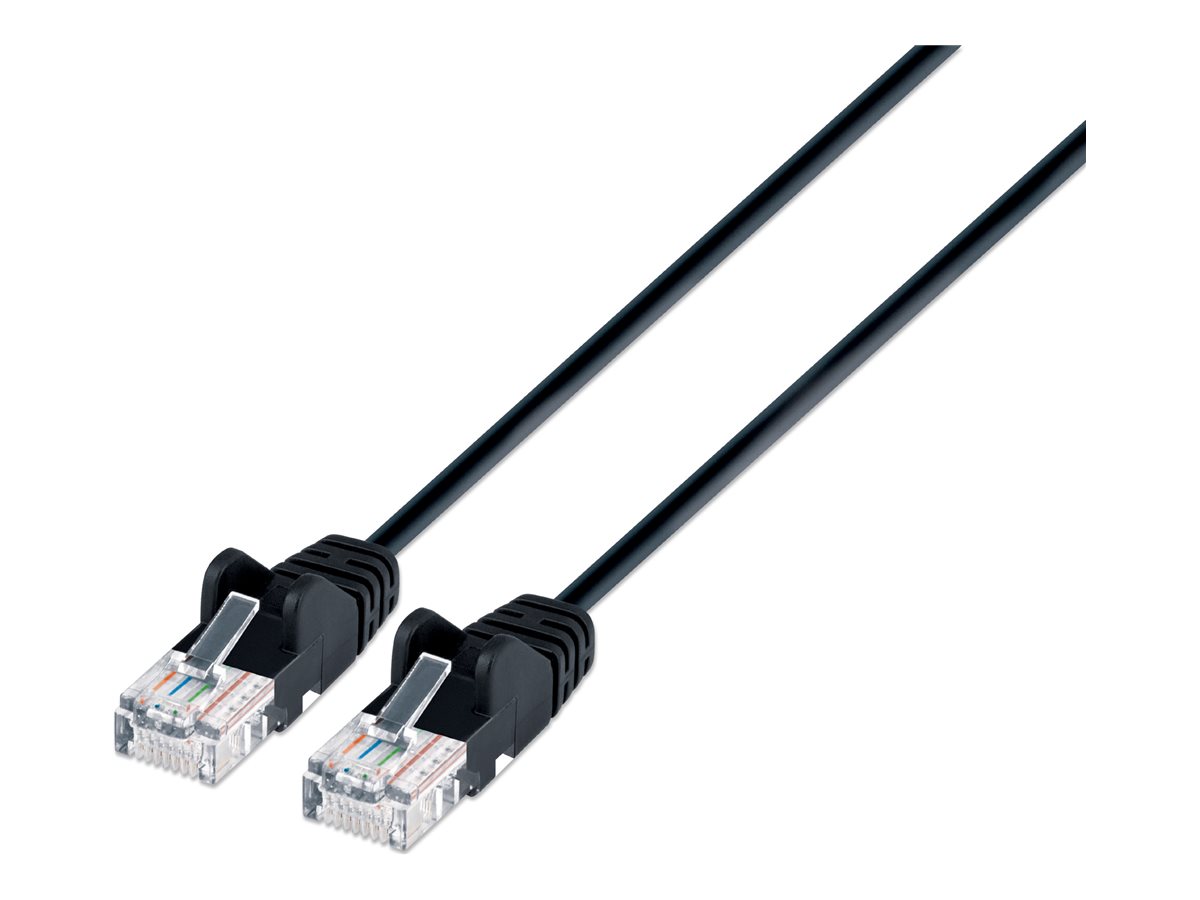 CAT6A U/UTP SLIM NETWORK PATCH CABLE, 3 FT., BLACK