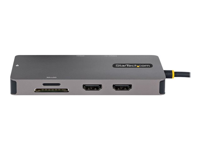 Adaptateur Multiport USB C - Vidéo Double HDMI 4K 60Hz - Hub USB-A 5 Gbps à  2 Ports, 100W Power Delivery Pass-Through, GbE, SD/Micro SD, Station