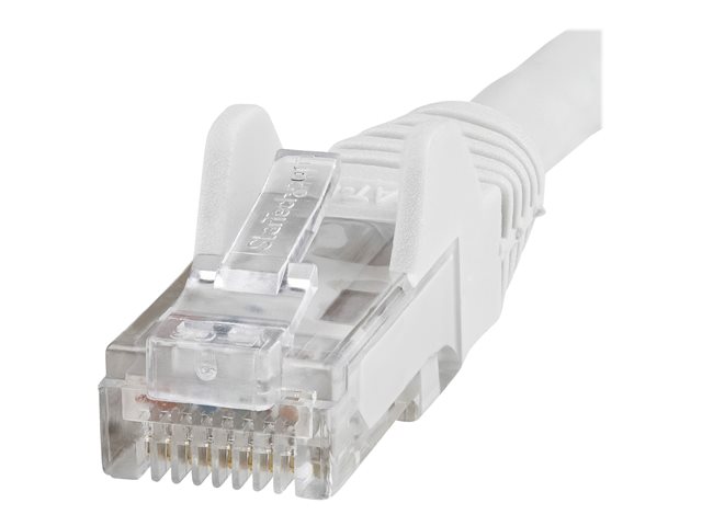 StarTech.com 3ft CAT6 Ethernet Cable, 10 Gigabit Snagless RJ45 650MHz 100W PoE Patch Cord, CAT 6 10GbE UTP Network Cable w/Strain Relief, White, Fluke Tested/Wiring is UL Certified/TIA - Category 6 - 24AWG (N6PATCH3WH)