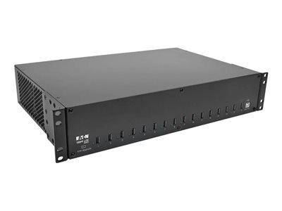 Eaton Tripp Lite Series 16-Port USB Charging Station with Syncing, 230V, 5V 40A (200W) USB Charger Output, 2U Rack-Mount