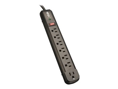 Tripp Lite Surge Protector Power Strip TL P74 RB 120V Right Angle 7 Outlet Black