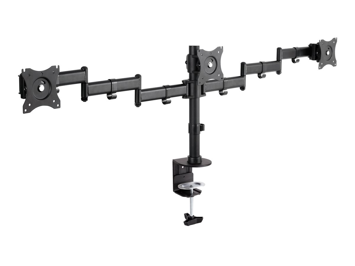 InLine 23104B Tischhalterung für 3 Monitore 13"-27" VESA 75x75/100x100 Schwarz